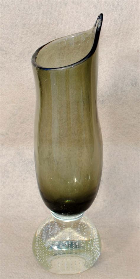 Large Blown Mod Glass Erickson Smoke Glass Vase Mg539 For Sale Classifieds