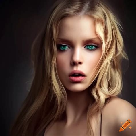 Portrait Of A Model With Big Green Eyes