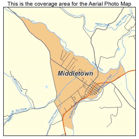 Aerial Photography Map Of Middletown Ca California