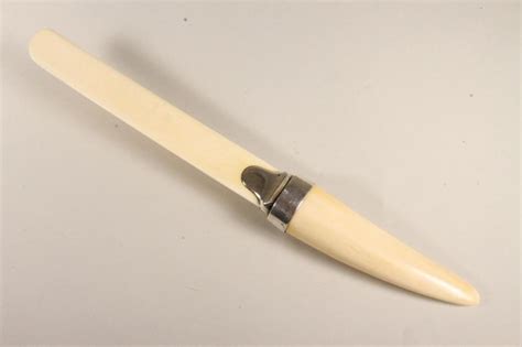 An Edwardian Silver Mounted Ivory Paper Knife Hartleys Auctioneers