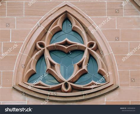 Exterior Pointed Trefoil Gothic Window Arched Stock Photo 1499948030