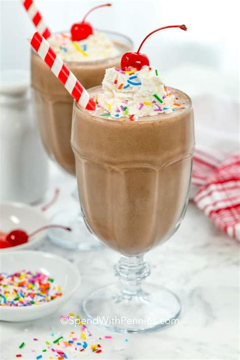 Learn how to make homemade chocolate ice cream recipe with just few ingredients. How to Make a Milkshake {3 ingredients} - Spend With Pennies