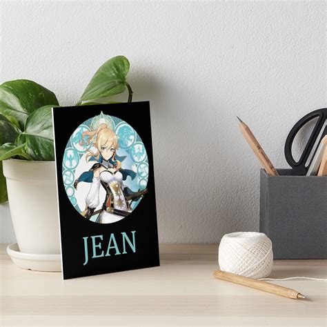 Genshin Impact Jean Anemo Rapier Character Art Board Print For Sale