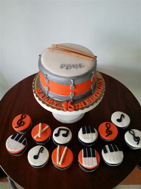 Drumset Cake With Instrumental Topper Annescreations Drum Cake