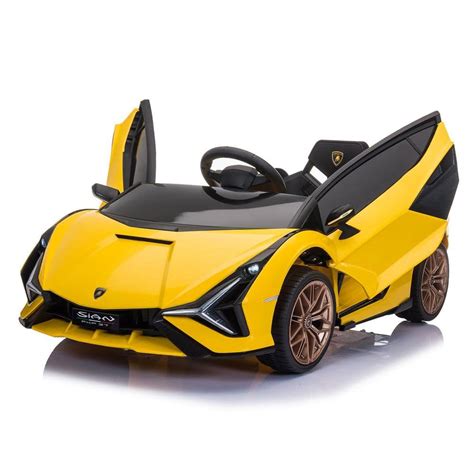 Tobbi Licensed Lamborghini Sian 12 Volt Kids Electric Ride On Car With