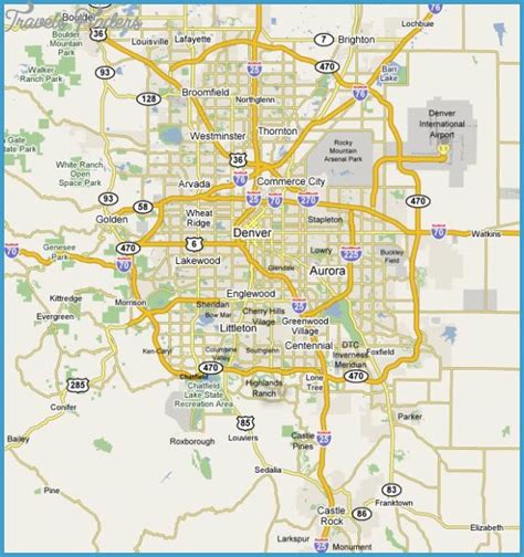 Denver Metro Map Travelsfinderscom
