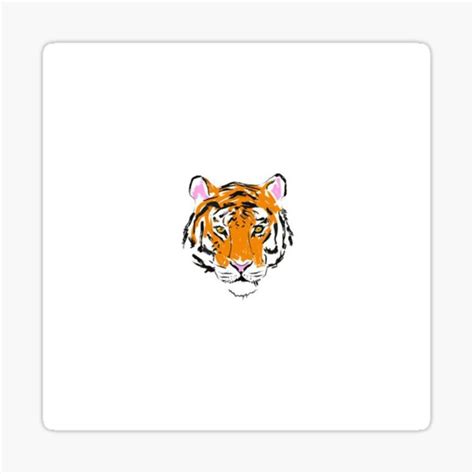 Tiger Face Sticker By Zoeaa1 Redbubble