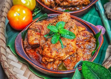 Pada mulanya bermula dari bawang, bawang. ayam: Resepi Rendang Ayam Minang
