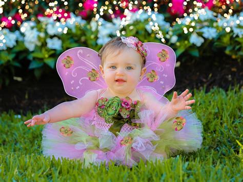 Fairy Costume Baby Girl Cake Smash Birthday Outfit Tutu Etsy Fairy