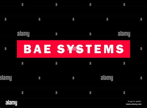 Bae Systems Logo Black Background Stock Photo Alamy