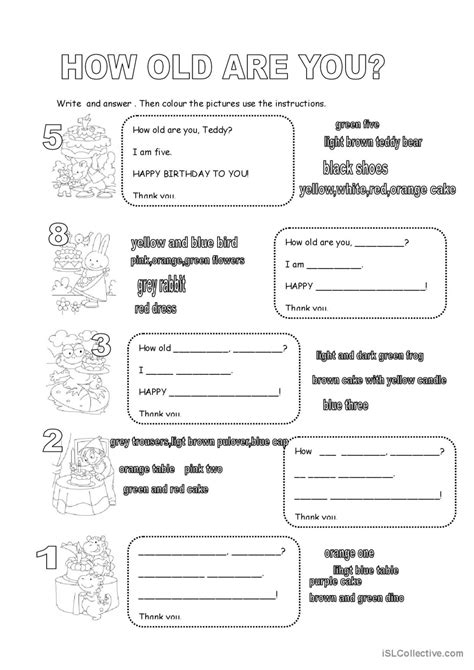 How Old Are You English ESL Worksheets Pdf Doc