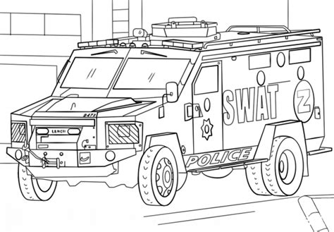 Swat Colouring Pages Swat Truck Coloring Page At Getcolorings Com My XXX Hot Girl