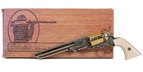 15039 Pietta 1851 Navy Engraved Nickel Gold 44 Cal Revolver