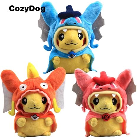 3 Colors Pikachu Magikarp Gyarados Costume Plush Toy Stuffed Animals