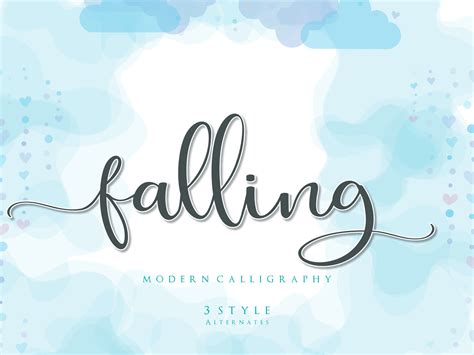 Falling Modern Calligraphy Font Dafont Free