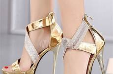 high gold heels sexy platform super 17cm sandals rhinestone shoes heel open toe women sandal wedding size stiletto