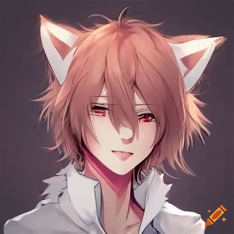 Anime Guy With Fox Ears And Long Hair