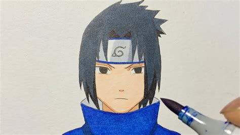 How To Draw Sasuke Uchiha Easy Naruto Shippuden Youtube
