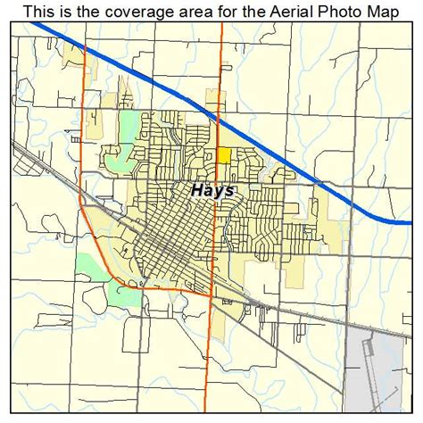 Aerial Photography Map Of Hays Ks Kansas