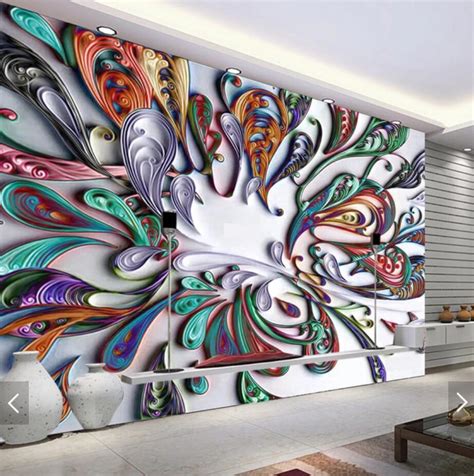 Our collection about wall painting ideas, room painting ideas, wall murals painted, geometric wall, ombre wall, wall painting designs, chevron wall, wall painting art, wall painting techniques, wall painting ideas for bedroom. 3D European Abstract Colorful Flower Mural Wallpaper ...