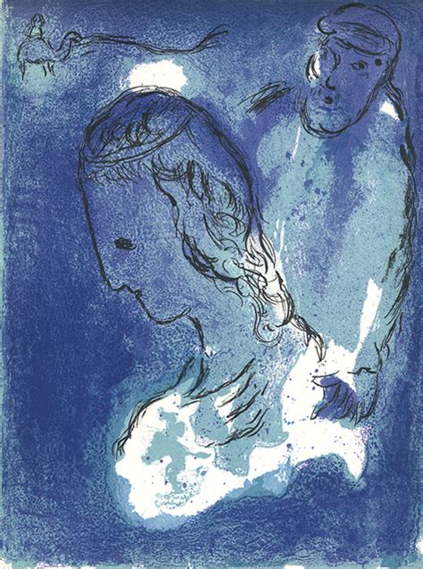 Die erzählung von abraham und sara berichtet von den anfängen der geschichte des auserwählten volkes mit gott. Marc Chagall Abraham und Sarah