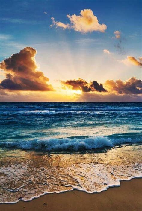Beach Sunset Lockscreen Beautiful Nature Waves