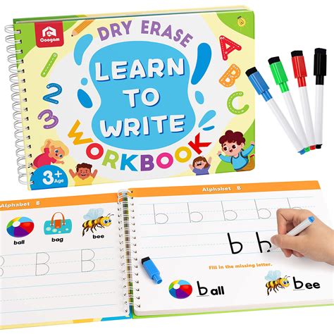 Buy Learn To Write Workbook Numbers Letters Practicing Book Abc
