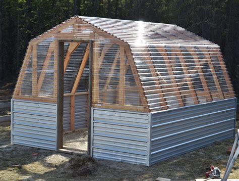 The knee wall is 4x6 pressure treated lumber. 13 Cheap DIY Greenhouse Plans - Off Grid World