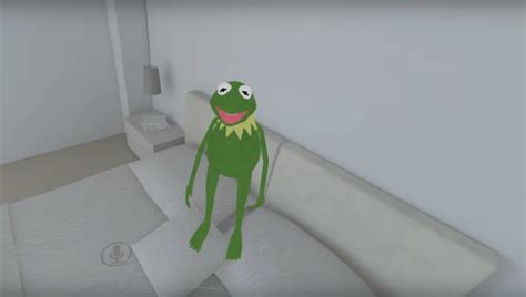 Kermit Jumping Off Building Meme Painted