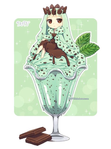 Mint Chocolate Chip Ice Cream By Dav 19 Manga Kawaii Kawaii Chibi