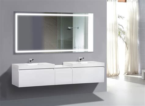 Icon 72″ X 36″ Led Bathroom Mirror W Dimmer And Defogger Large Lighted