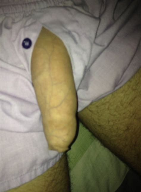 Pics Of My Uncut Cock Just Playing About Horney Photo