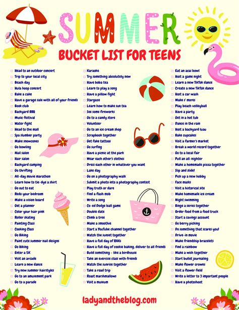 Summer Bucket List For Teens Over 100 Things To Do This Year