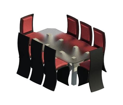 Free bim objects for dining tables (chairs, desks and tables) to download in many design software formats, manufacturer objects contain real world data. Dining Table w/ Chairs | Revit Models | Pinterest