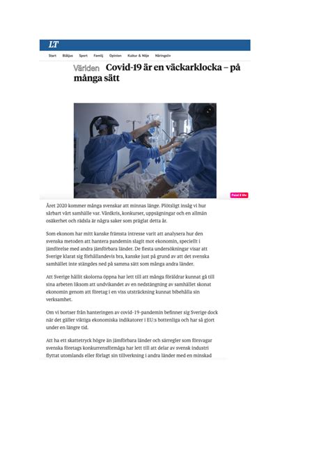 For example, a report about young children left home alone could inspire a feature article on the difficulties of finding childcare providers. (PDF) Covid 19 är en väckarklocka på många sätt (News ...