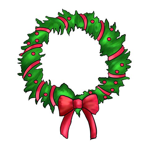 Cartoon Christmas Wreath Transparent Clip Art Library