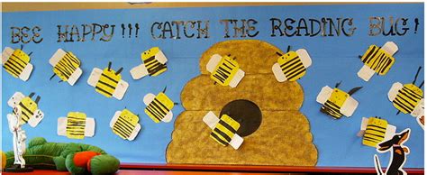 Spring Reading Bulletin Boards Bee Themed Classroom Reading Bulletin
