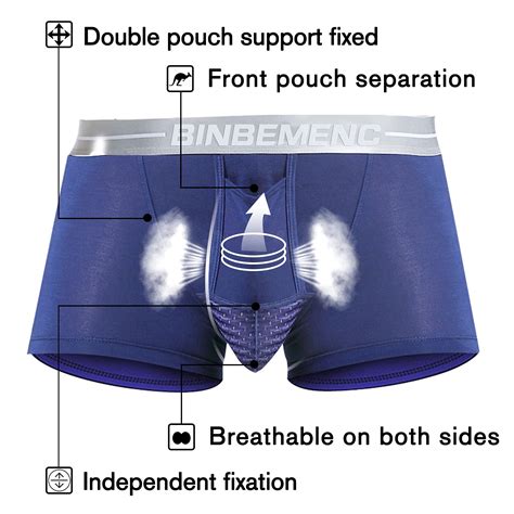Binbeiv Mens Varicocele Underwear For Scrotal Testicle Support Sheath Boxer Briefs With