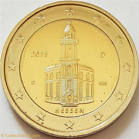 2 Euros Présidence De La Hesse Au Bundesrat 2015 G Karlsruhe Monnaies