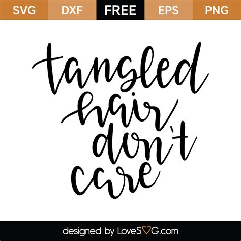 tangled hair svg