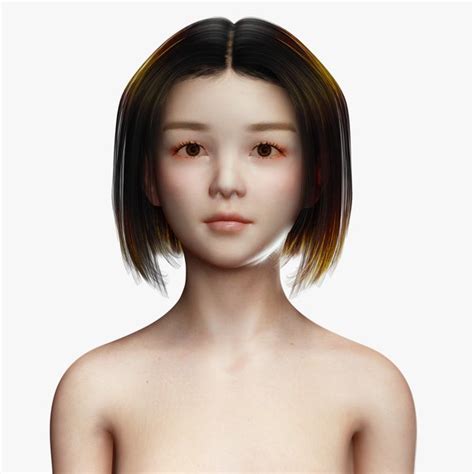 Naked Japanese Woman Girl Game Ready D Model TurboSquid