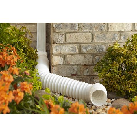 Amerimax Flex A Spout Vinyl 24 In White Downspout Extension In The