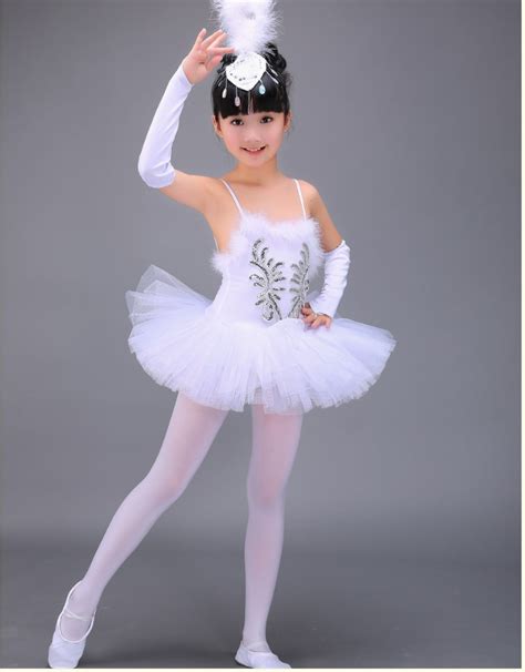 Professional White Swan Lake Ballet Tutu Costume Girls Children