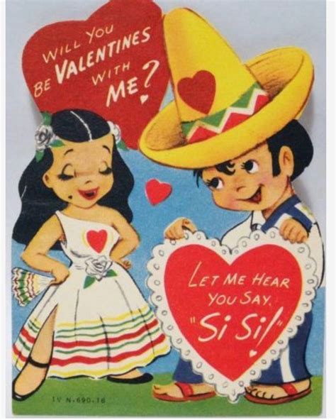 Vintage Valentine Spanish Babe Girl Retro Valentines Valentines Cards Vintage Valentine Cards