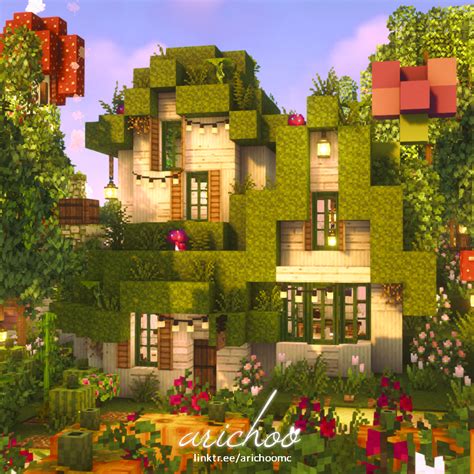 Mossy Cottage By Arichoo Minecraft Cottagecore In 2023 Minecraft