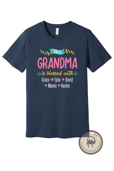 May 03, 2021 · the best mother's day gifts for grandmothers all under $50, from retailers like amazon and personalized picks from etsy. Grandma Shirt with Grandkids Names Grandma Grandkids Shirt ...