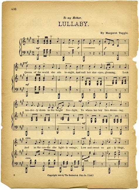 Free Printable Vintage Sheet Music Printable Word Searches