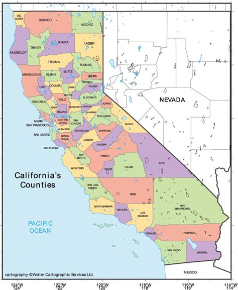 Vector Map Of California Political One Stop Map Within