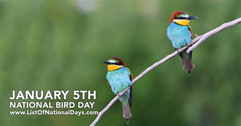 National Bird Day List Of National Days
