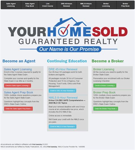 Your Home Sold Guaranteed Realty Announces Free Real Estate Pre Licensing Education Program